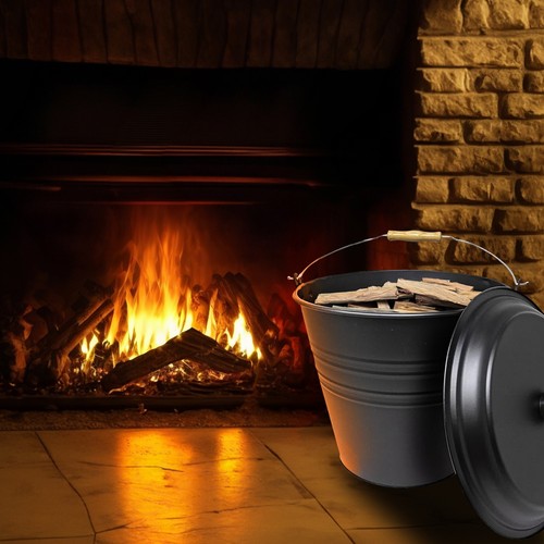 12l metal ash bucket with - metal,
