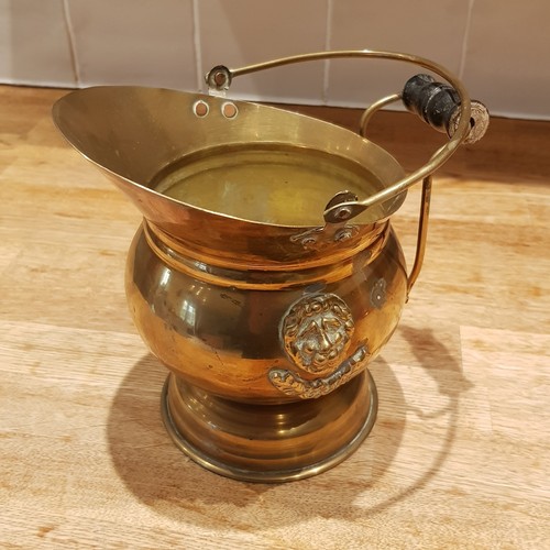 Vintage brass coal scuttle - vintage,