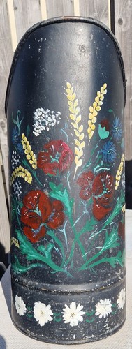 Vtg metal handpainted barge - metal,
