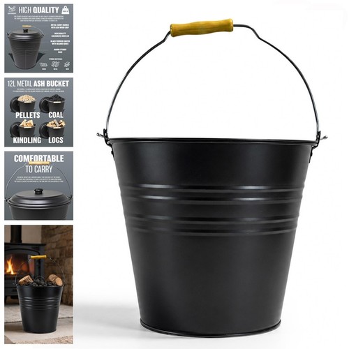 12l metal ash - metal, lid