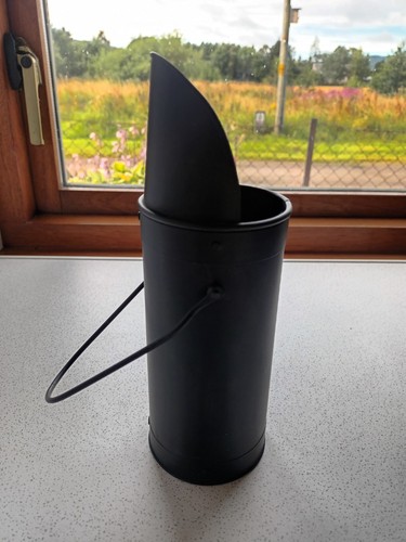 Black coal scuttle hod bucket - coal,
