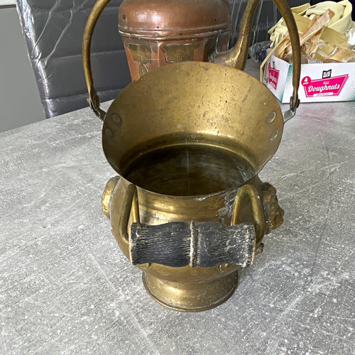 Brass coal scuttle - brass,