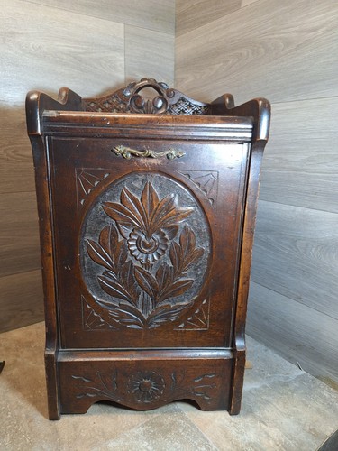 Antique coal cabinet scuttle - antique,