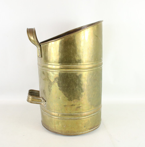 Vintage brass coal scuttle - vintage,