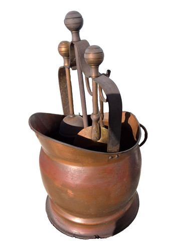 Vintage copper coal bucket - vintage,