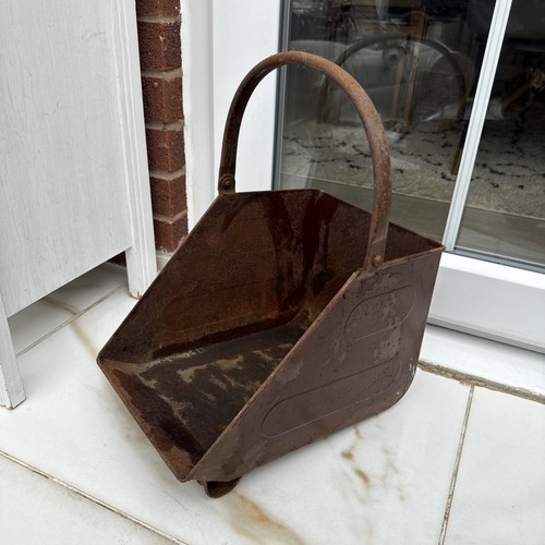 Metal vintage coal scuttle - metal,