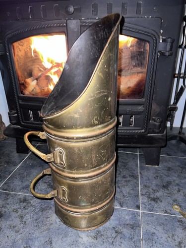 Vintage beautiful brass coal - brass,