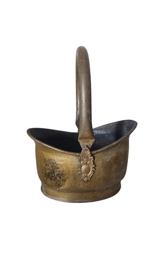 Vintage brass coal scuttle - vintage,