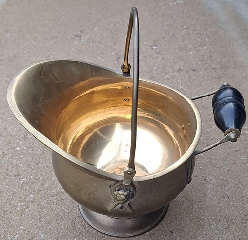 Vintage brass coal scuttle - vintage,