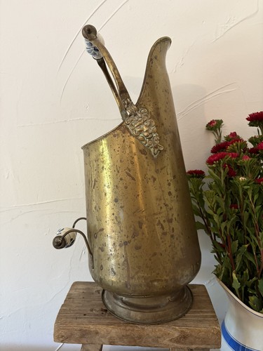 Vintage dutch gold brass coal - brass,