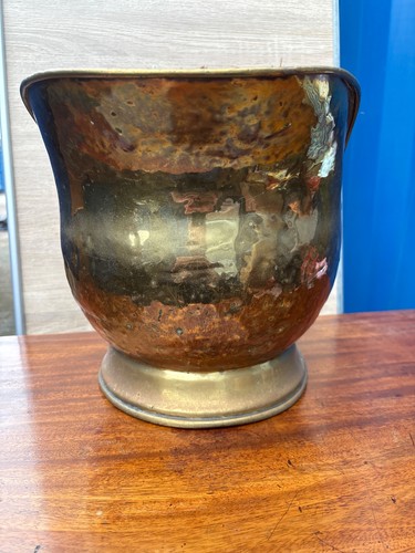 Vintage brass coal scuttle - brass,