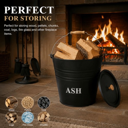 12l metal ash bucket - 12l,