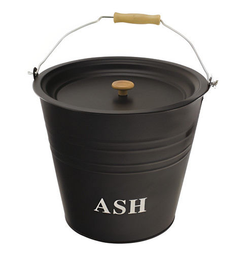 Metal ash bucket fireside - ash,