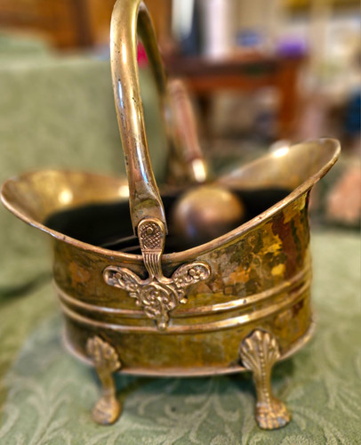 Antique brass helmet - antique,