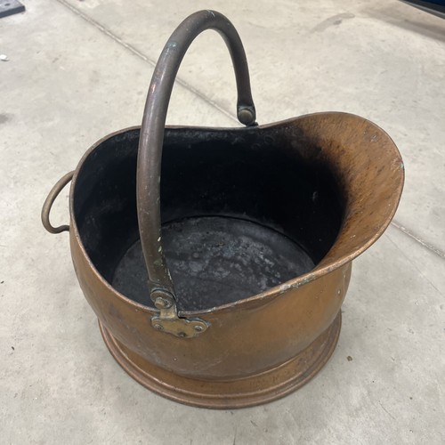Antique large copper helmet - copper,
