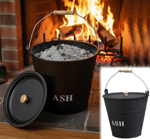 Metal ash bucket with - metal,