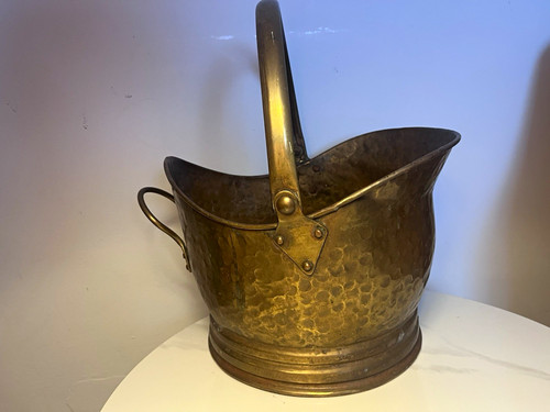 Hammered brass metal - hammered,