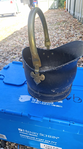 Metal coal scuttle bucket - coal,