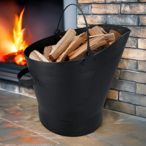 Black coal bucket fireside - black,
