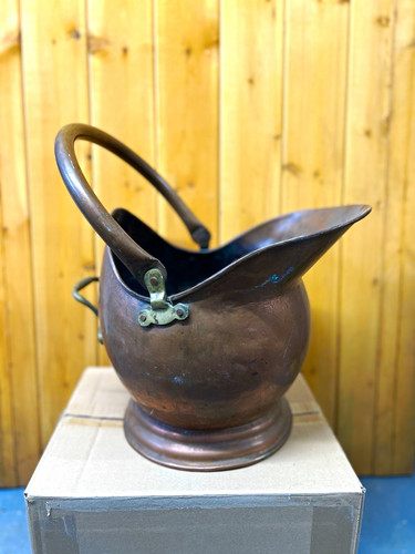 Vintage copper coal scuttle - copper,