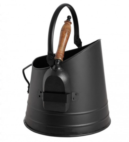 Black steel coal bucket with - bucket,