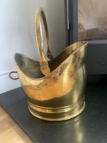 Vintage coal scuttle - coal,