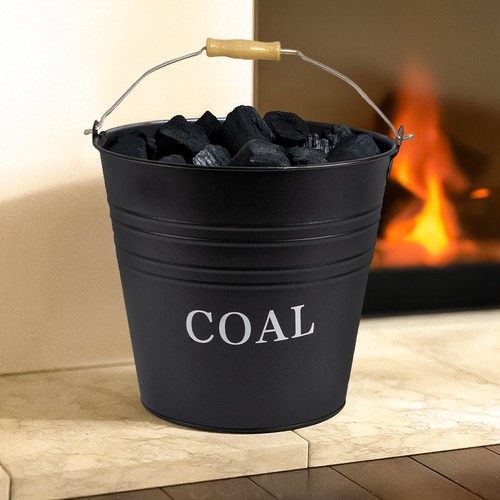 12l steel metal coal bucket - steel,