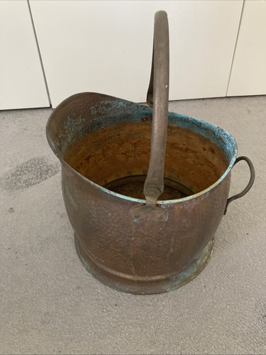 Copper coal bucket - copper,